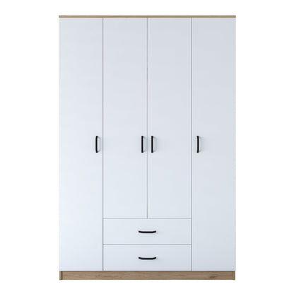 Ντουλάπα 140x210x51.5 εκ Walnut White 893RAN4547