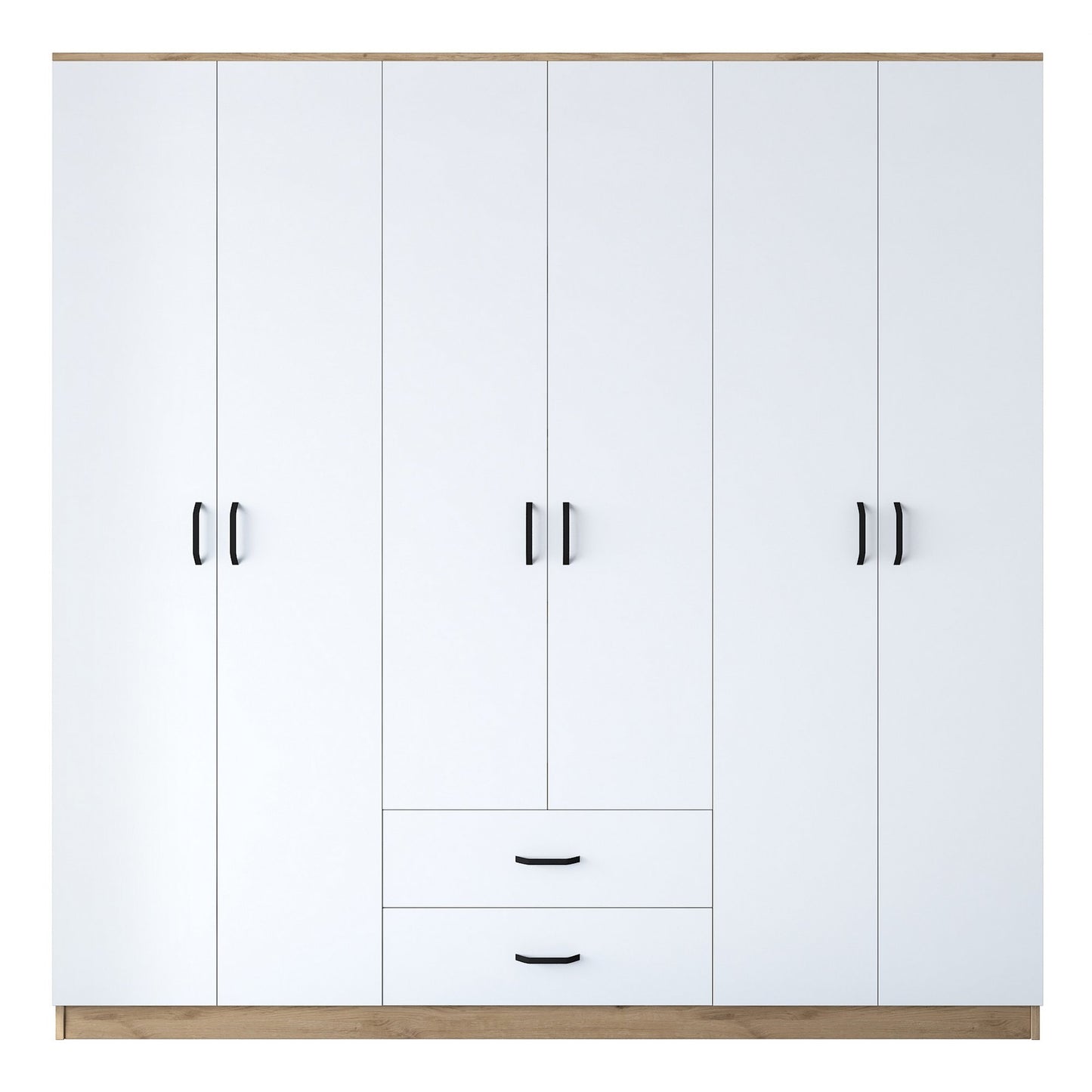 Ντουλάπα 210x210x51.5 εκ Walnut White 893RAN4548
