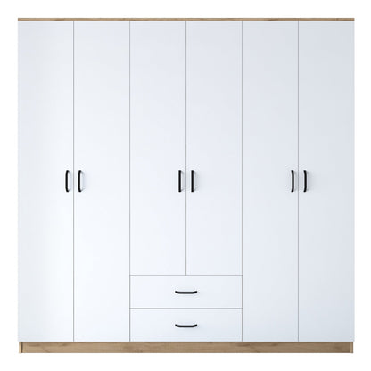 Ντουλάπα 210x210x51.5 εκ Walnut White 893RAN4548