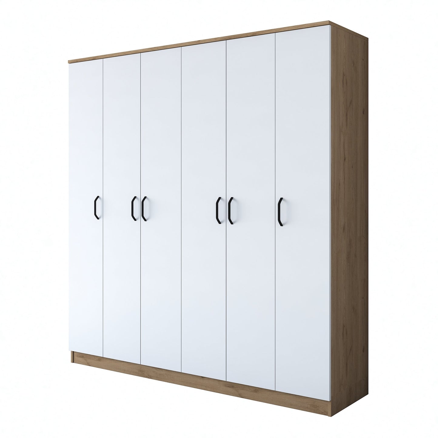 Ντουλάπα 180x190.8x47.3 εκ Walnut White 893RAN4550