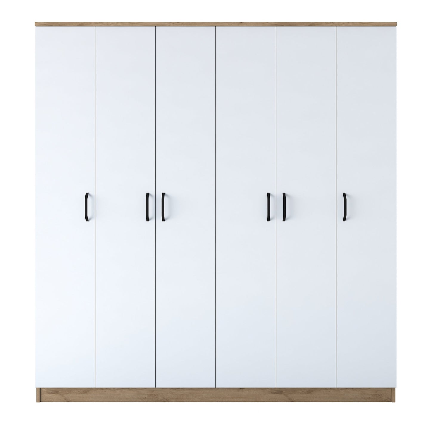 Ντουλάπα 180x190.8x47.3 εκ Walnut White 893RAN4550