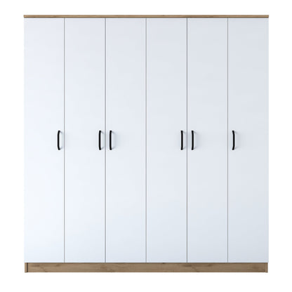 Ντουλάπα 180x190.8x47.3 εκ Walnut White 893RAN4550