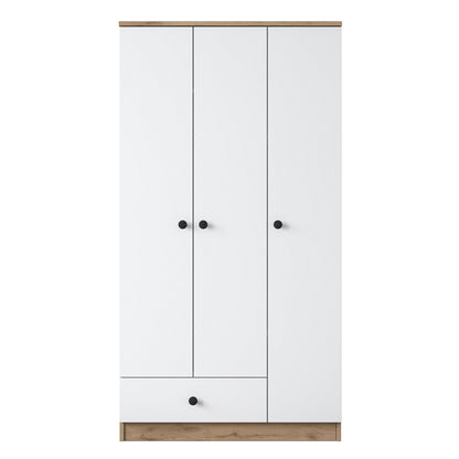 Ντουλάπα 90x170x42.5 εκ Walnut White 893RAN4551