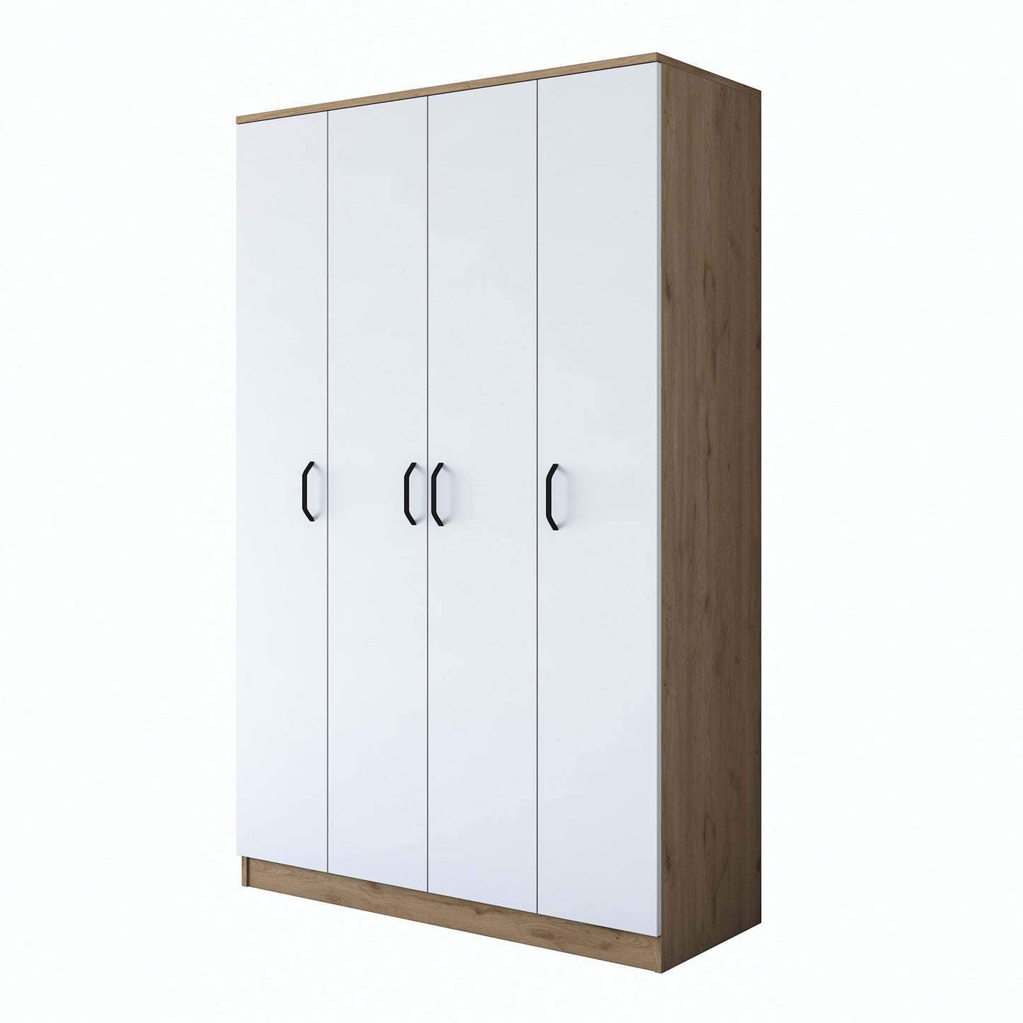 Ντουλάπα 120x190.8x47.3 εκ Walnut White 893RAN4552