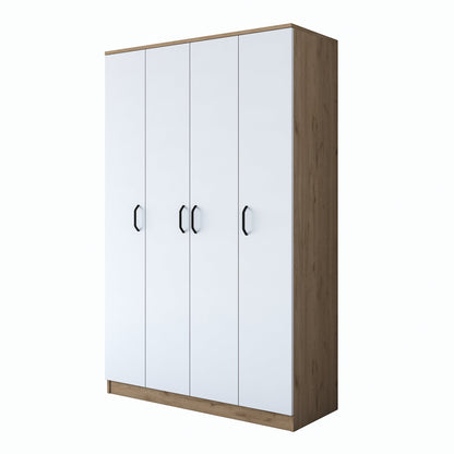 Ντουλάπα 120x190.8x47.3 εκ Walnut White 893RAN4552