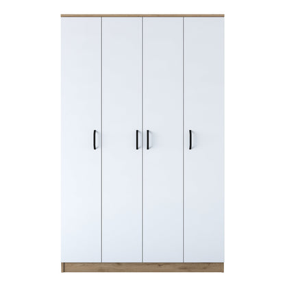 Ντουλάπα 120x190.8x47.3 εκ Walnut White 893RAN4552