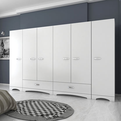 Ντουλάπα 243x181x47.6 εκ Λευκό 893RAN4555