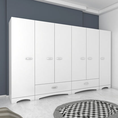 Ντουλάπα 243x181x47.6 εκ Λευκό 893RAN4555
