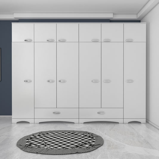 Ντουλάπα 245x226x48.3 εκ Λευκό 893RAN4988