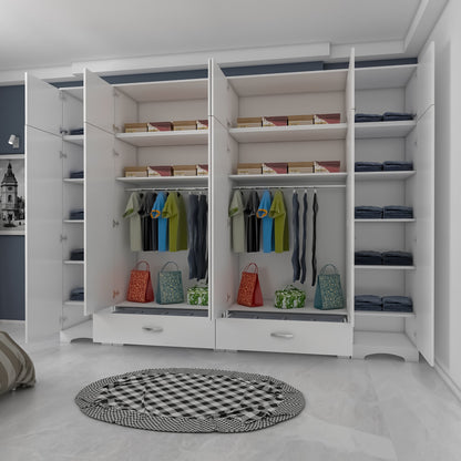 Ντουλάπα 245x226x48.3 εκ Λευκό 893RAN4988
