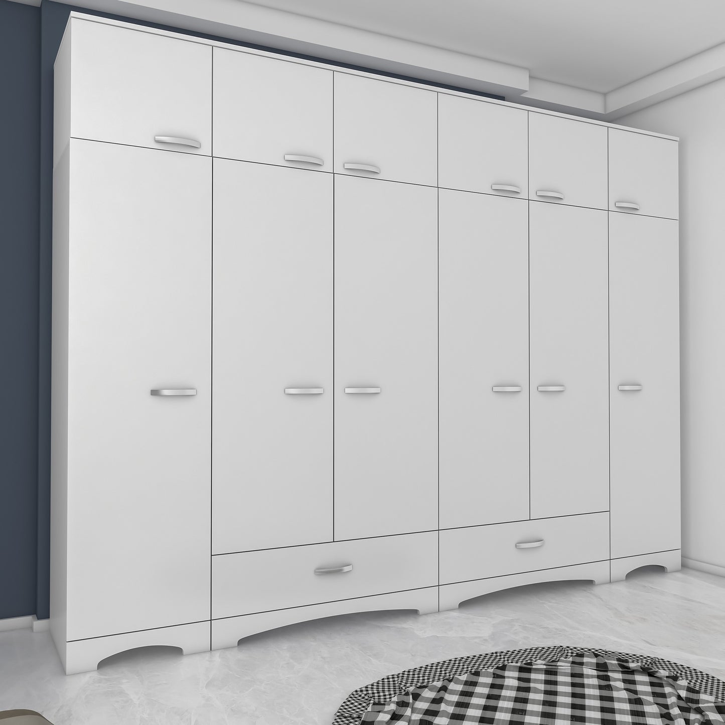 Ντουλάπα 245x226x48.3 εκ Λευκό 893RAN4988