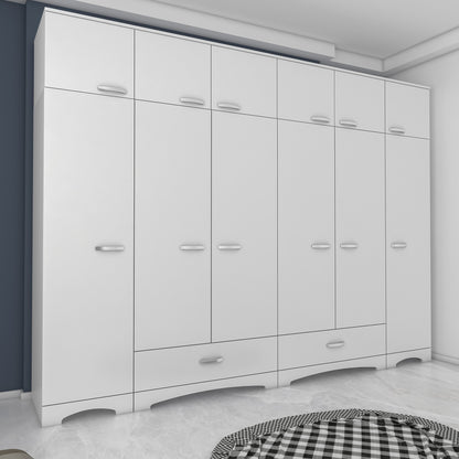 Ντουλάπα 245x226x48.3 εκ Λευκό 893RAN4988