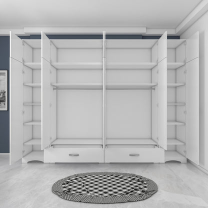 Ντουλάπα 245x226x48.3 εκ Λευκό 893RAN4988
