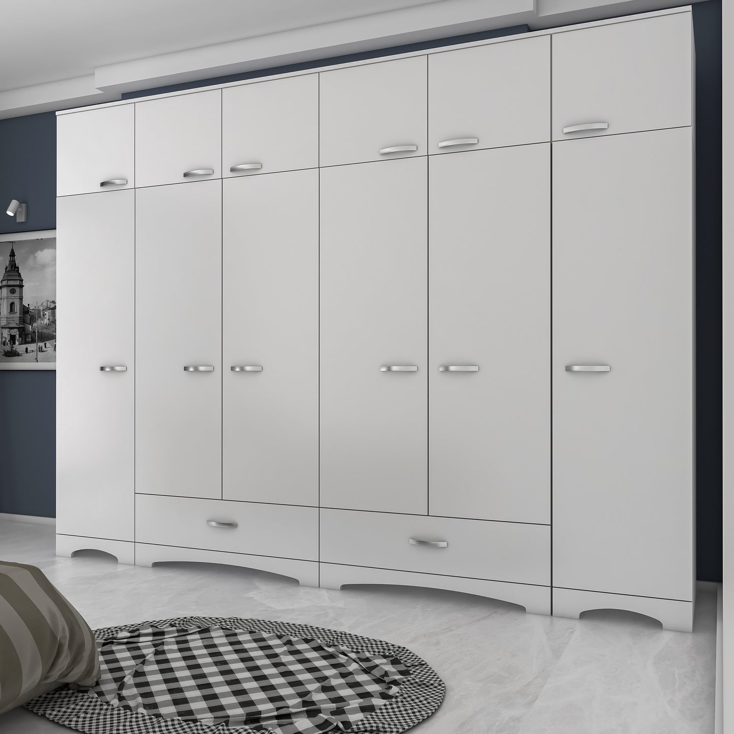 Ντουλάπα 245x226x48.3 εκ Λευκό 893RAN4988