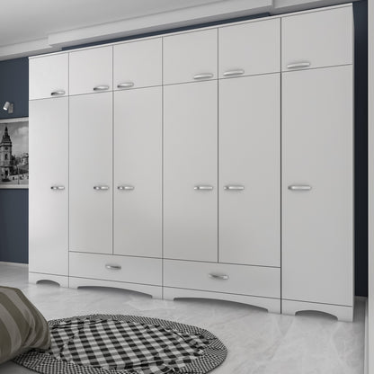 Ντουλάπα 245x226x48.3 εκ Λευκό 893RAN4988