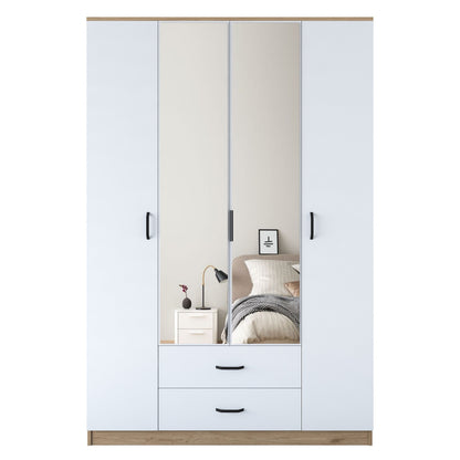 Ντουλάπα 210x210x51.5 εκ Walnut White 893RAN5406