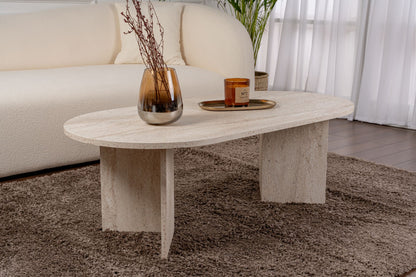 Τραπεζάκι Σαλονιού Travertine 119 x 60 x 40 εκ GR909NRD1103