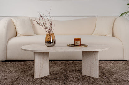 Τραπεζάκι Σαλονιού Travertine 119 x 60 x 40 εκ GR909NRD1103