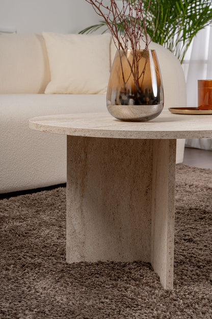Τραπεζάκι Σαλονιού Travertine 119 x 60 x 40 εκ GR909NRD1103