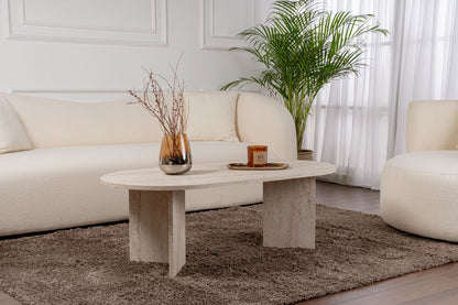 Τραπεζάκι Σαλονιού Travertine 119 x 60 x 40 εκ GR909NRD1103