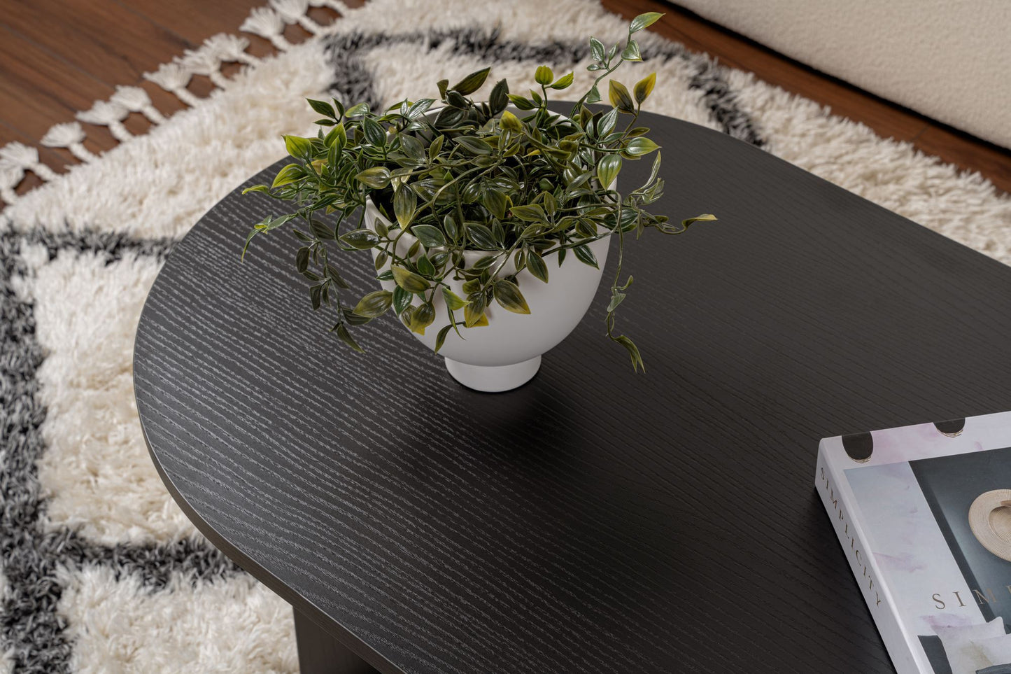 Τραπεζάκι Σαλονιού Wood Μαύρο 119 x 60 x 40 εκ GR909NRD1105