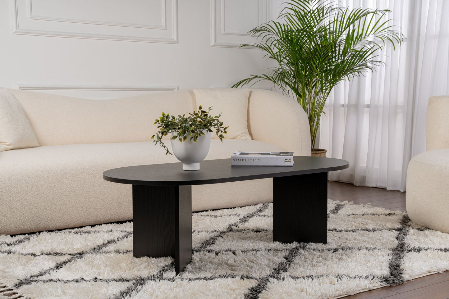 Τραπεζάκι Σαλονιού Wood Μαύρο 119 x 60 x 40 εκ GR909NRD1105