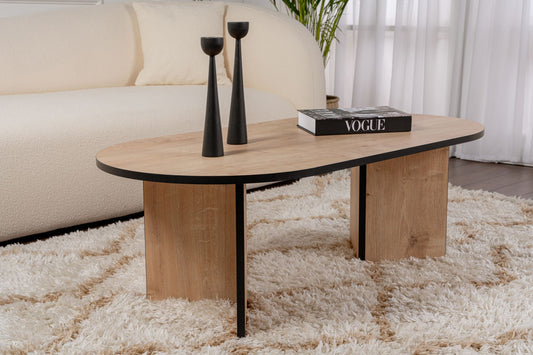 Τραπεζάκι Σαλονιού Δρυς Sapphire - Μαύρο 119 x 60 x 40 εκ GR909NRD1113
