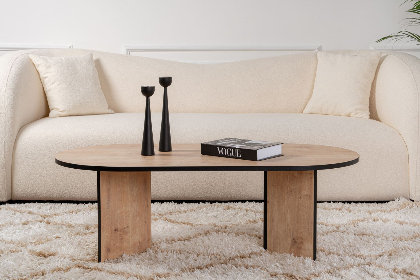 Τραπεζάκι Σαλονιού Δρυς Sapphire - Μαύρο 119 x 60 x 40 εκ GR909NRD1113