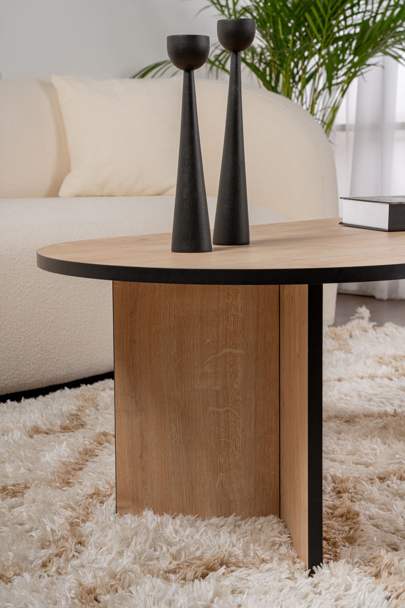 Τραπεζάκι Σαλονιού Δρυς Sapphire - Μαύρο 119 x 60 x 40 εκ GR909NRD1113