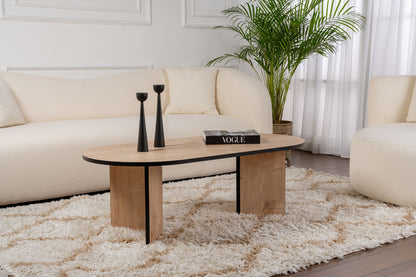 Τραπεζάκι Σαλονιού Δρυς Sapphire - Μαύρο 119 x 60 x 40 εκ GR909NRD1113