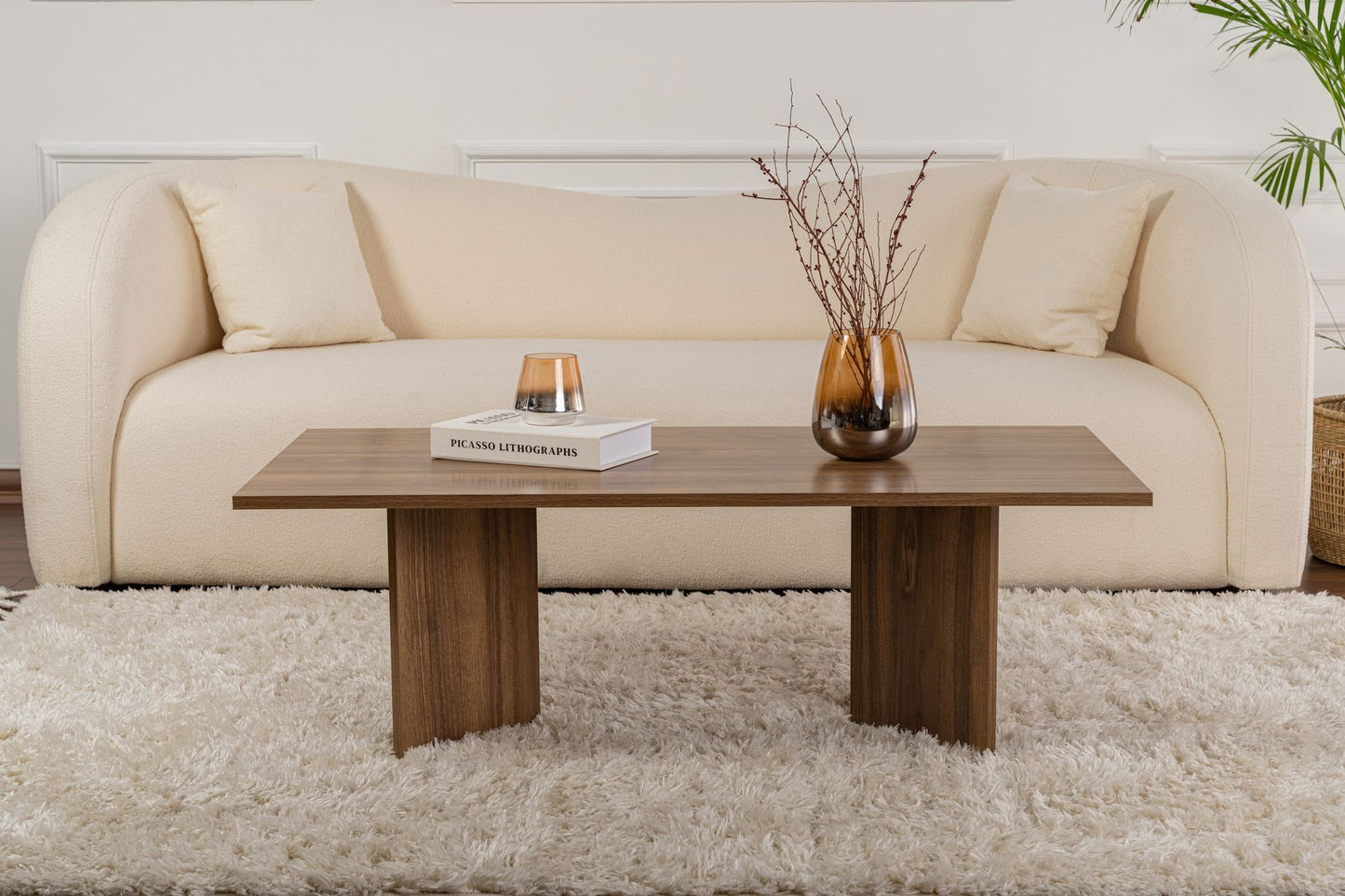 Τραπεζάκι Σαλονιού Venezia Καρυδί 119 x 60 x 40 εκ GR909NRD1117