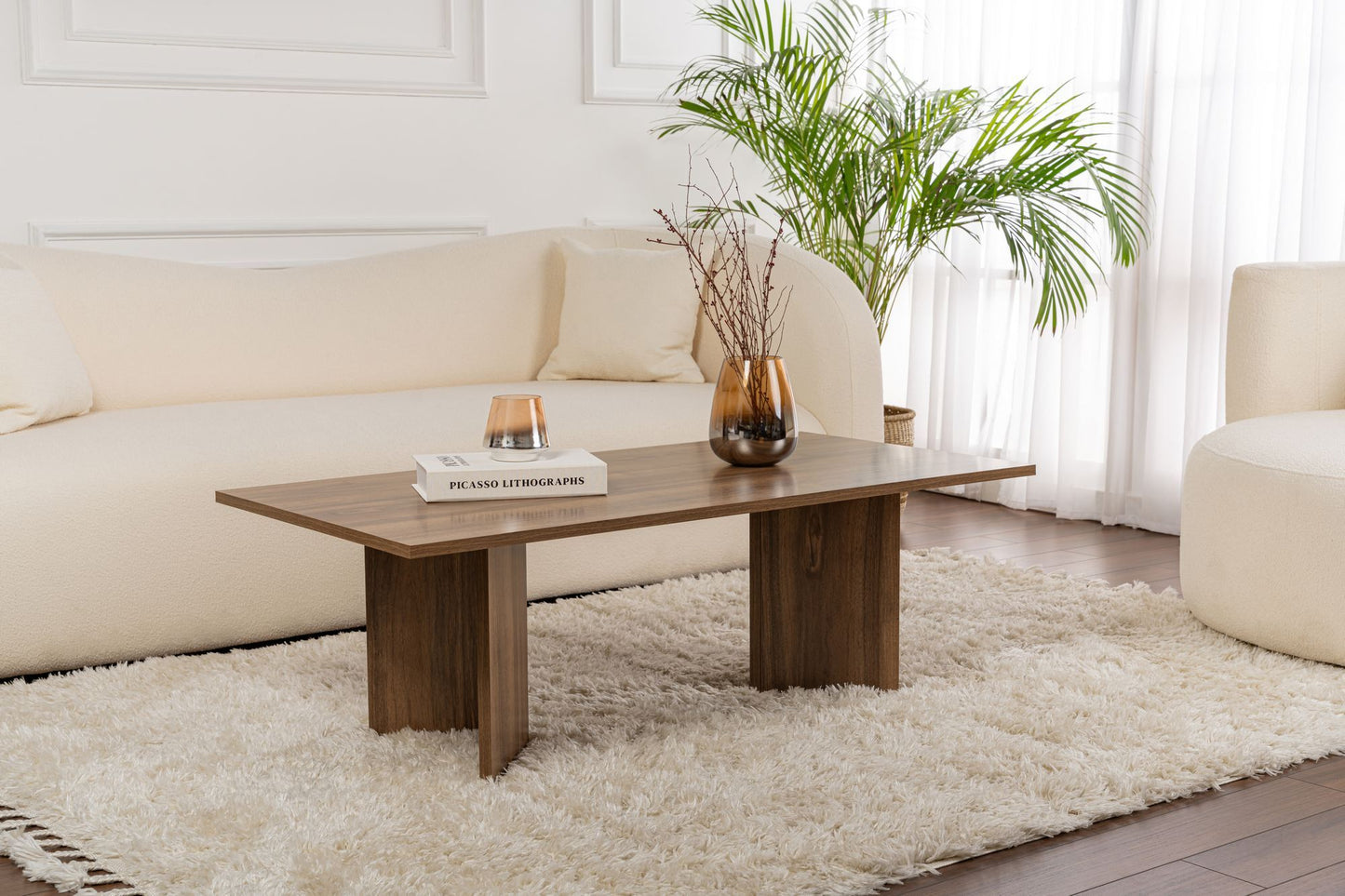 Τραπεζάκι Σαλονιού Venezia Καρυδί 119 x 60 x 40 εκ GR909NRD1117