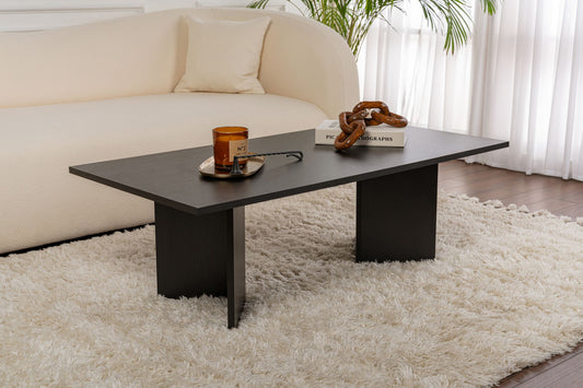 Τραπεζάκι Σαλονιού Wood Μαύρο 119 x 60 x 40 εκ GR909NRD1118