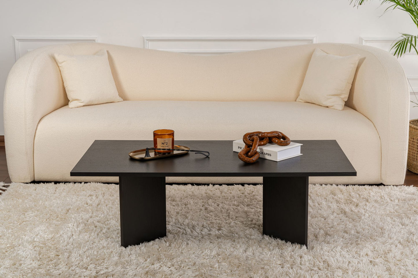 Τραπεζάκι Σαλονιού Wood Μαύρο 119 x 60 x 40 εκ GR909NRD1118