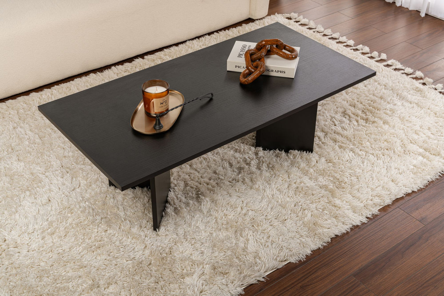 Τραπεζάκι Σαλονιού Wood Μαύρο 119 x 60 x 40 εκ GR909NRD1118