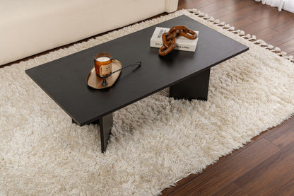 Τραπεζάκι Σαλονιού Wood Μαύρο 119 x 60 x 40 εκ GR909NRD1118