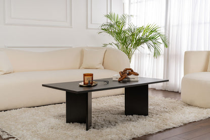 Τραπεζάκι Σαλονιού Wood Μαύρο 119 x 60 x 40 εκ GR909NRD1118