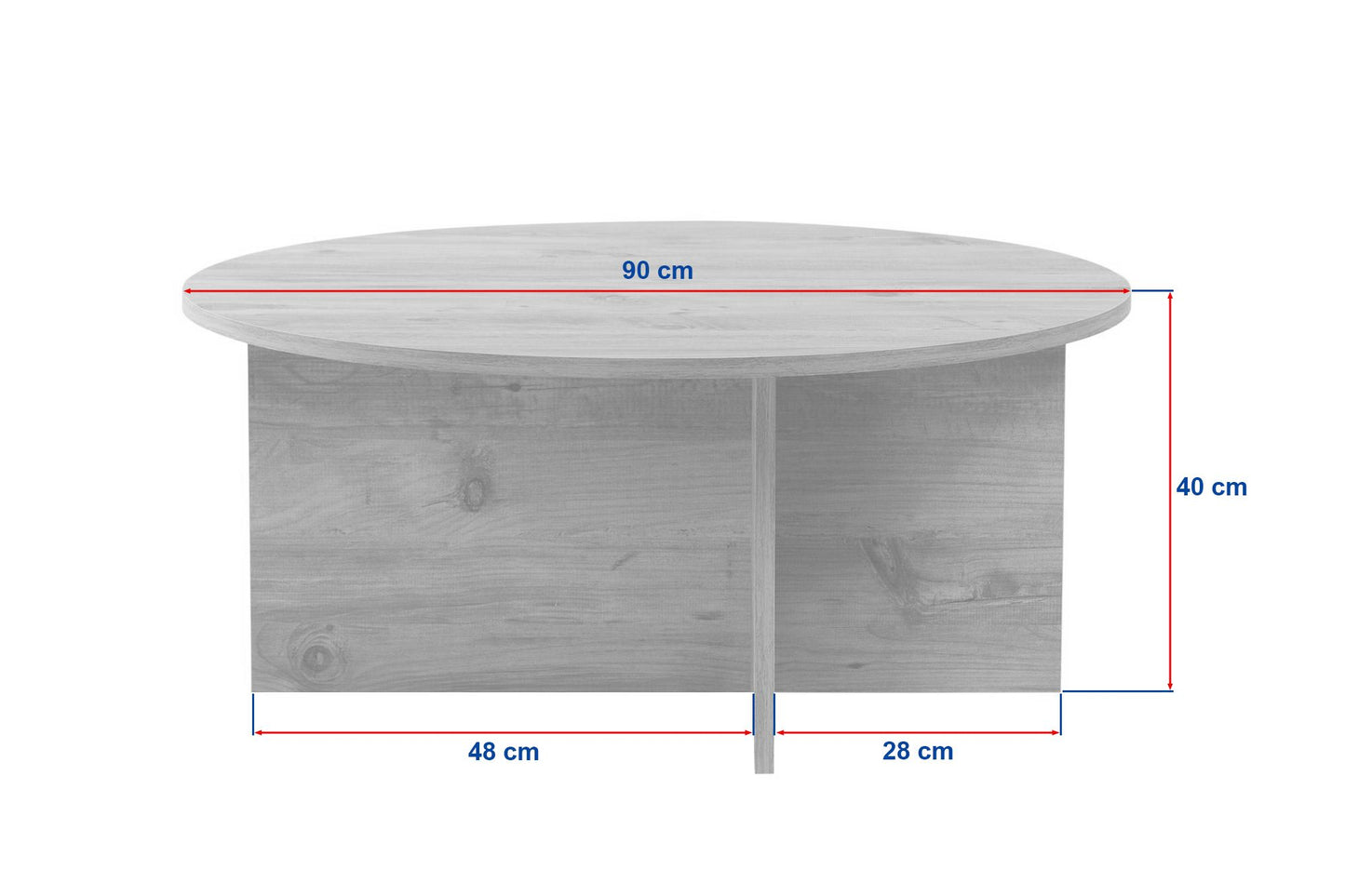 Τραπεζάκι Σαλονιού Πεύκο Atlantic 90 x 90 x 40 εκ GR909NRD1120