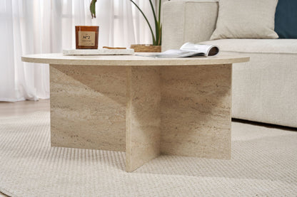 Τραπεζάκι Σαλονιού Travertine 90 x 90 x 40 εκ GR909NRD1122