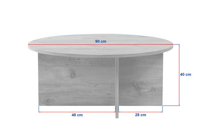 Τραπεζάκι Σαλονιού Travertine 90 x 90 x 40 εκ GR909NRD1122