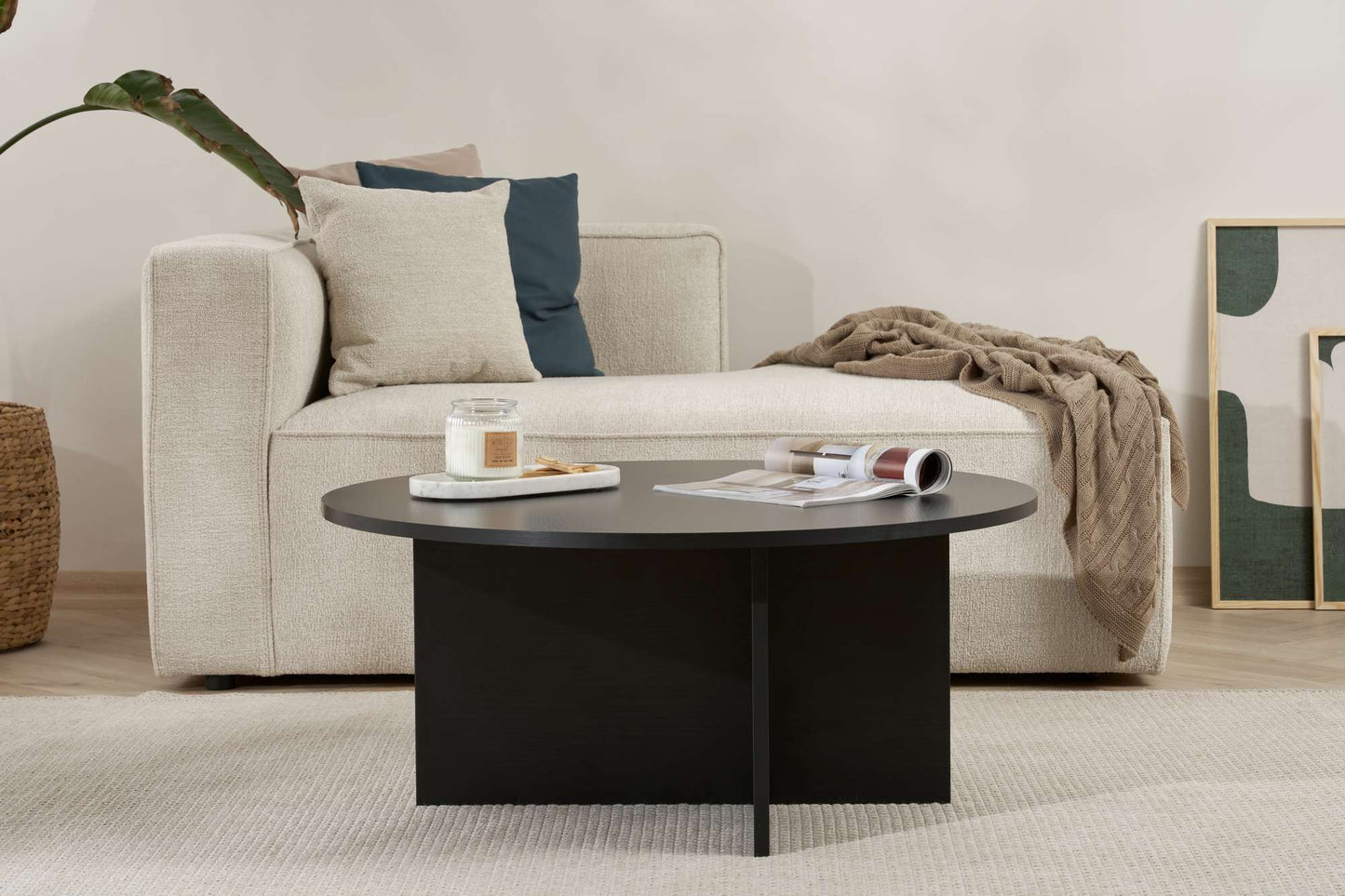 Τραπεζάκι Σαλονιού Wood Μαύρο 90 x 90 x 40 εκ GR909NRD1124
