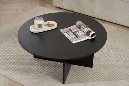 Τραπεζάκι Σαλονιού Wood Μαύρο 90 x 90 x 40 εκ GR909NRD1124