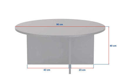 Τραπεζάκι Σαλονιού Wood Μαύρο 90 x 90 x 40 εκ GR909NRD1124