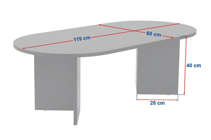 Τραπεζάκι Σαλονιού Travertine - Καρυδί 119 x 60 x 40 εκ GR909NRD1125
