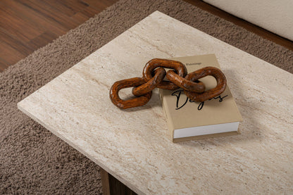 Τραπεζάκι Σαλονιού Travertine - Venezia Καρυδί 119 x 60 x 40 εκ GR909NRD1127