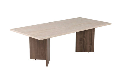 Τραπεζάκι Σαλονιού Travertine - Venezia Καρυδί 119 x 60 x 40 εκ GR909NRD1127