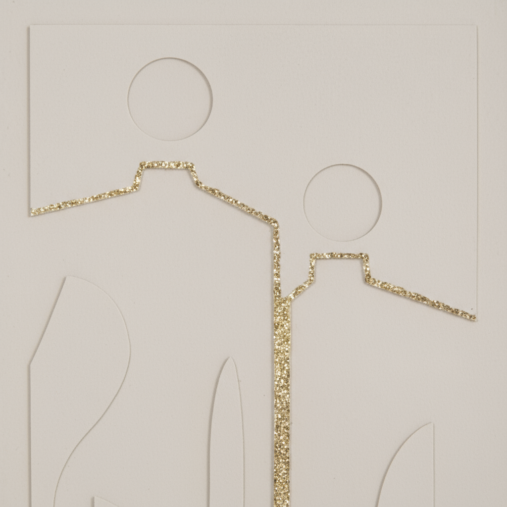 Πίνακας Ανάγλυφος Κρέμ με Χρυσά Ρινίσματα 120x80 εκ  91884