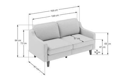 Μοντέρνος Διθέσιος Καναπές Σαλονιού | 918CMF1146