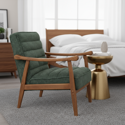 Πολυθρόνα Σαλονιού Μπουκλέ Πετρόλ Ύφασμα 92071