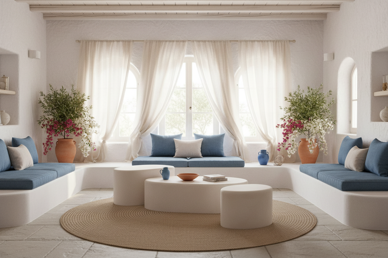 Τραπεζάκια Σαλονιού Λευκό Ακανόνιστο Σχήμα Σετ 3 τμχ και σε 3 Διαστάσεις Ξεχωριστά Καλοκαιρινό Τραπέζι 192135